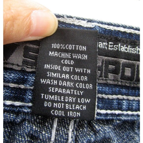 Southpole Jeans 36X29 Hip Hop Loose Baggy Y2K Denim Pants Faded Logo * - Picture 11 of 12